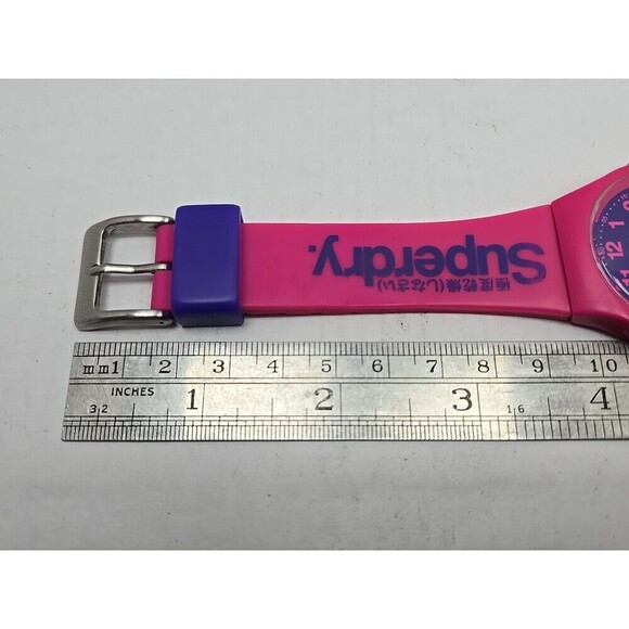 Superdry Pink Urban Silicone Quartz Watch Purple Dial New Battery 5 ATM 38mm Fun main image 2